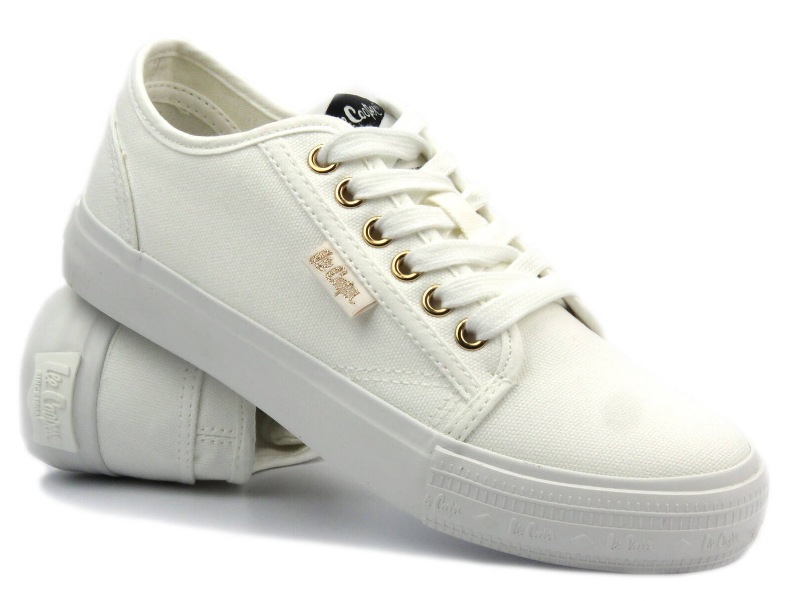 Trampki, tenisówki damskie - LEE COOPER LCW-24-31-2201, białe - Lee Cooper