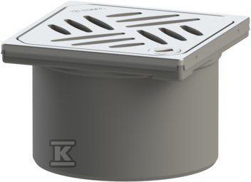 Nasada z ABS z kratką ze wzorem szczelinowym 120x120 mm, system 125