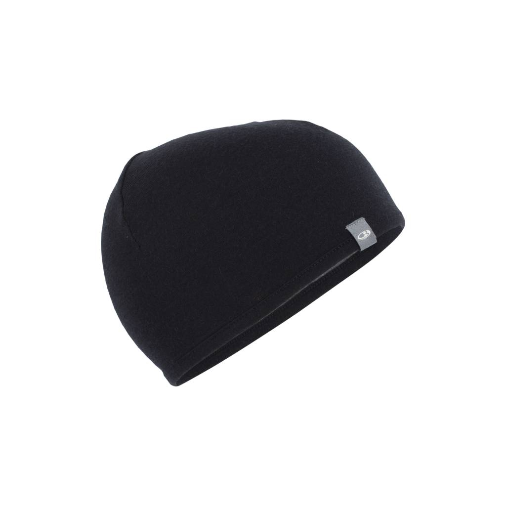 Czapka merino Icebreaker Pocket Hat black gritstone - ONE SIZE