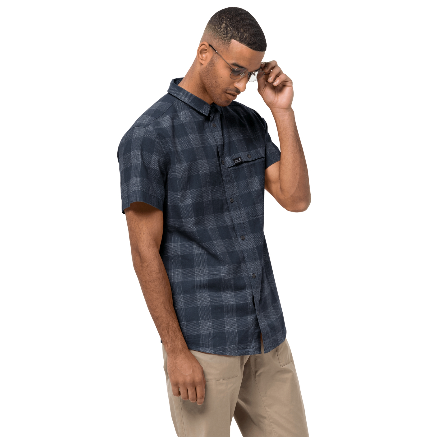 Koszula męska HIGHLANDS SHIRT M night blue checks - S