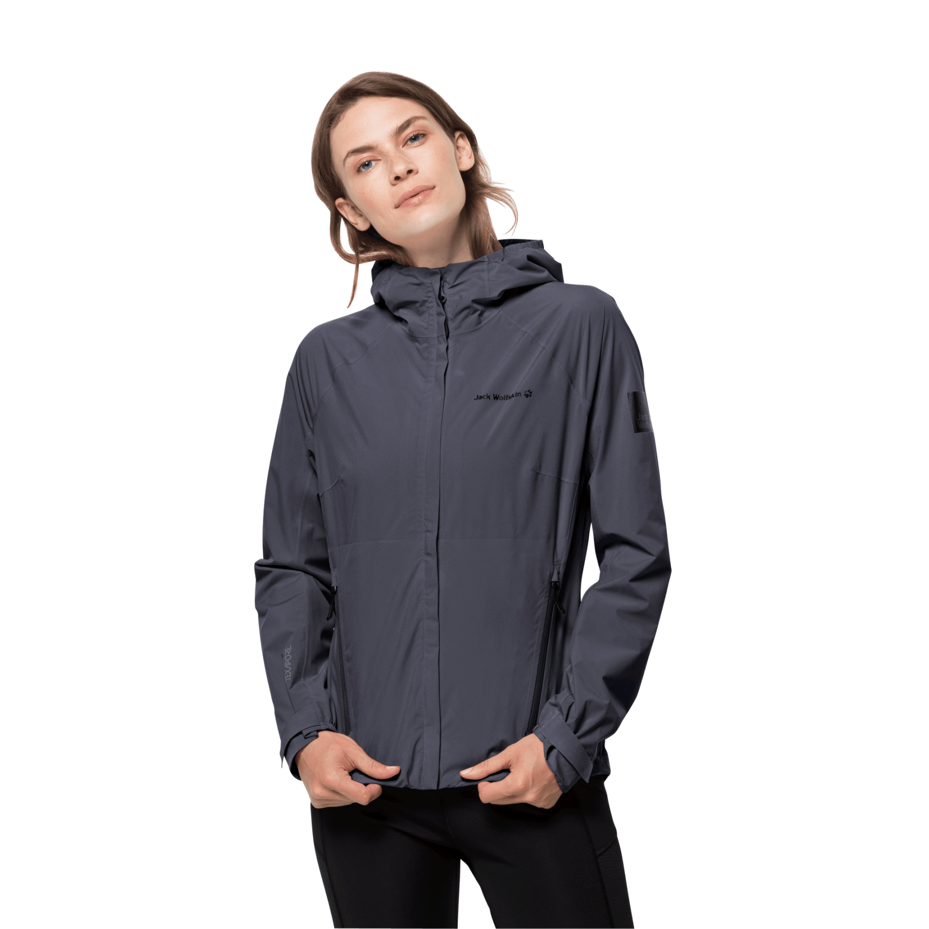 Damska kurtka przeciwdeszczowa TASMAN PEAK JKT W graphite - XS
