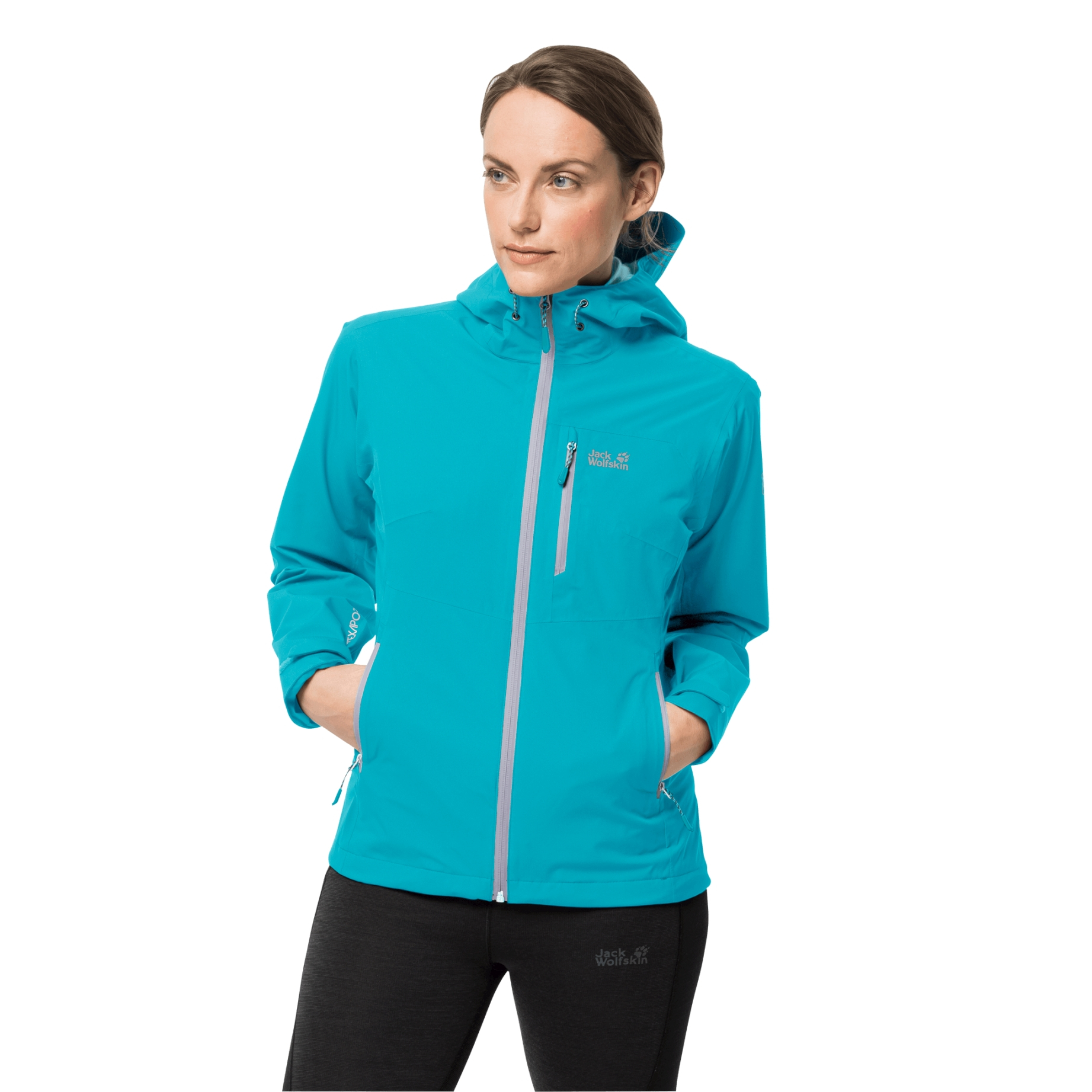 Damska kurtka przeciwdeszczowa EAGLE PEAK JACKET W dark aqua - XS