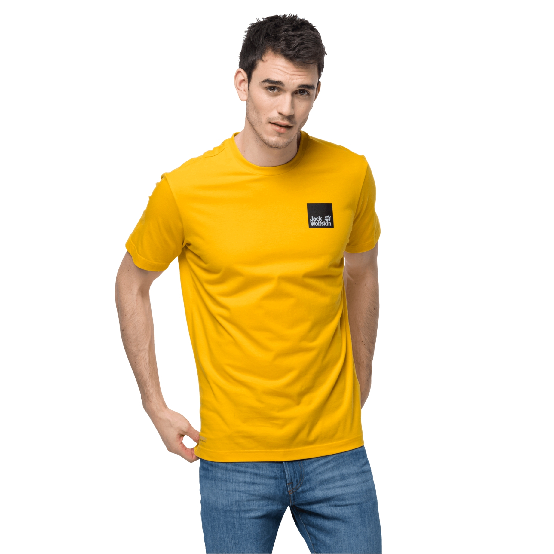 Męska koszulka z krótkim rękawem RAINBOW PAW T M burly yellow XT - S