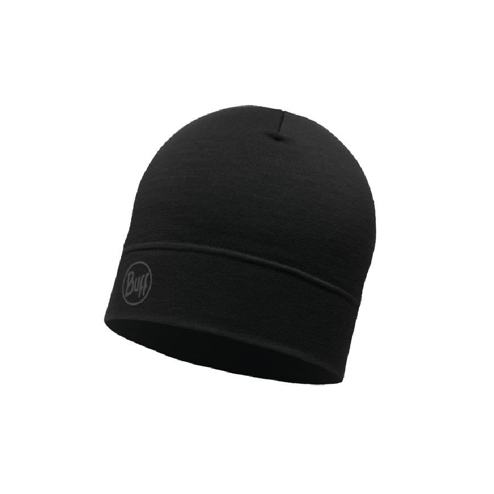 Czapka Buff Merino Lightweight solid black - ONE SIZE