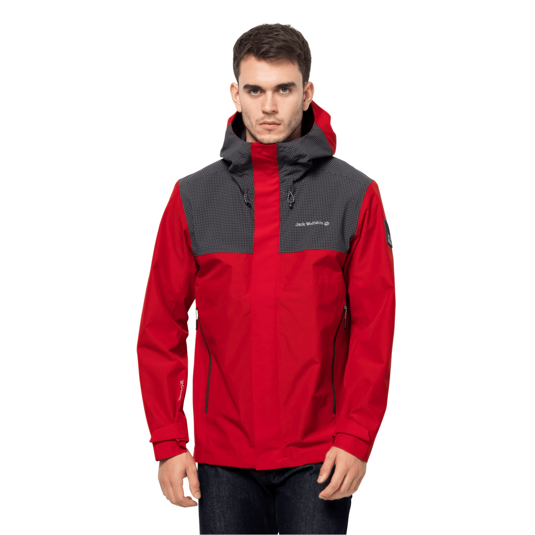 Męska kurtka przeciwdeszczowa DNA BLOCK JACKET M adrenaline red - S