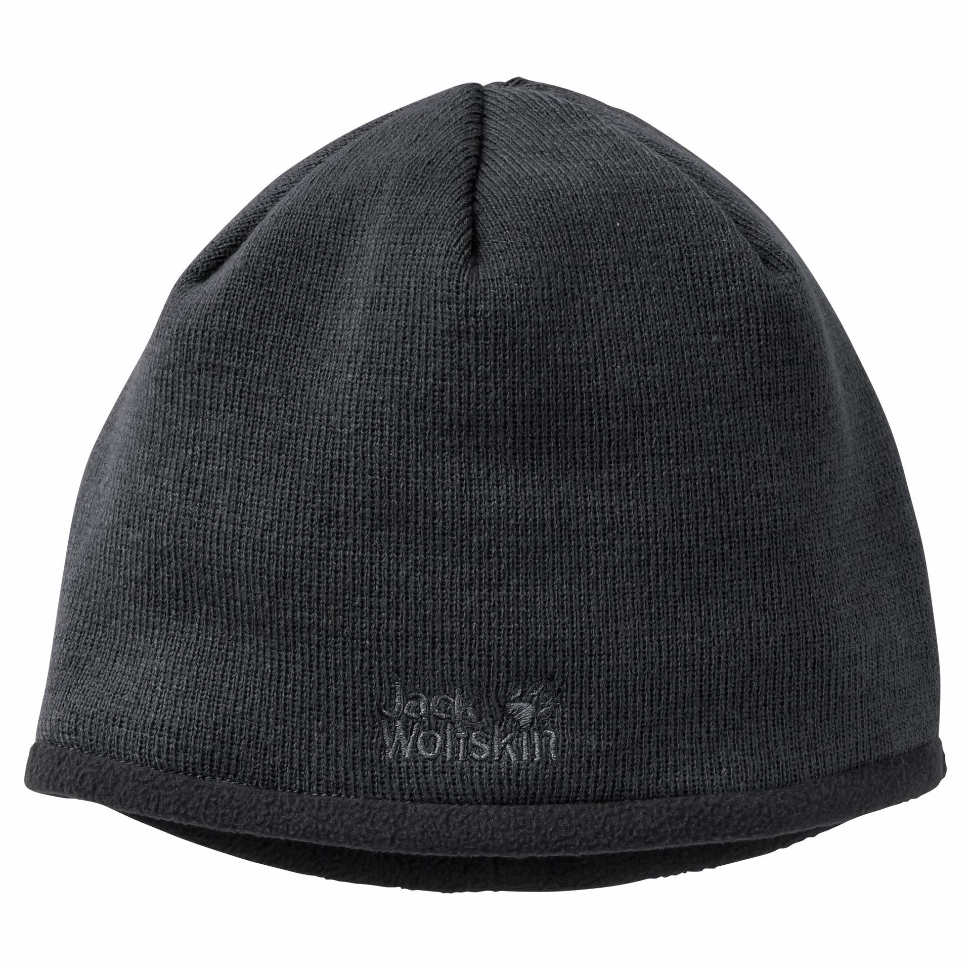 Czapka zimowa Jack Wolfskin STORMLOCK LOGO KNIT CAP black - M