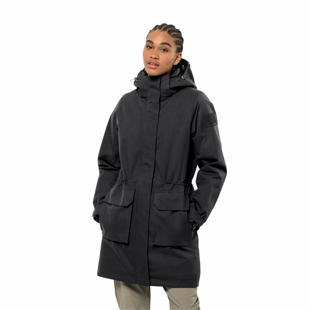 Damska parka Jack Wolfskin FIERCE WIND PARKA W black - XL