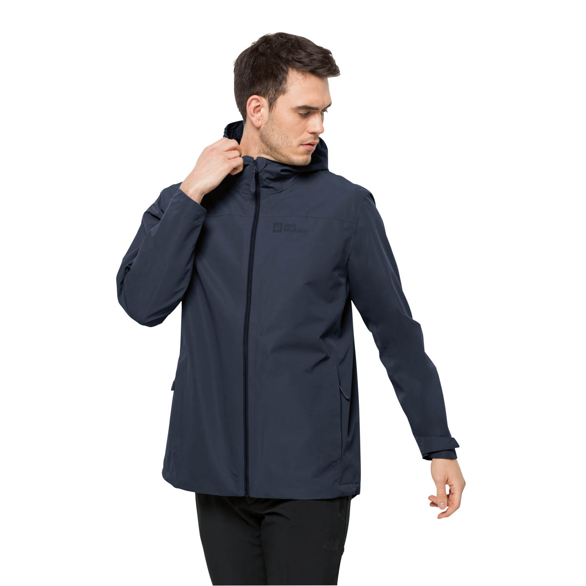 Męska kurtka przeciwdeszczowa Jack Wolfskin BESLER 2L JKT M night blue - M