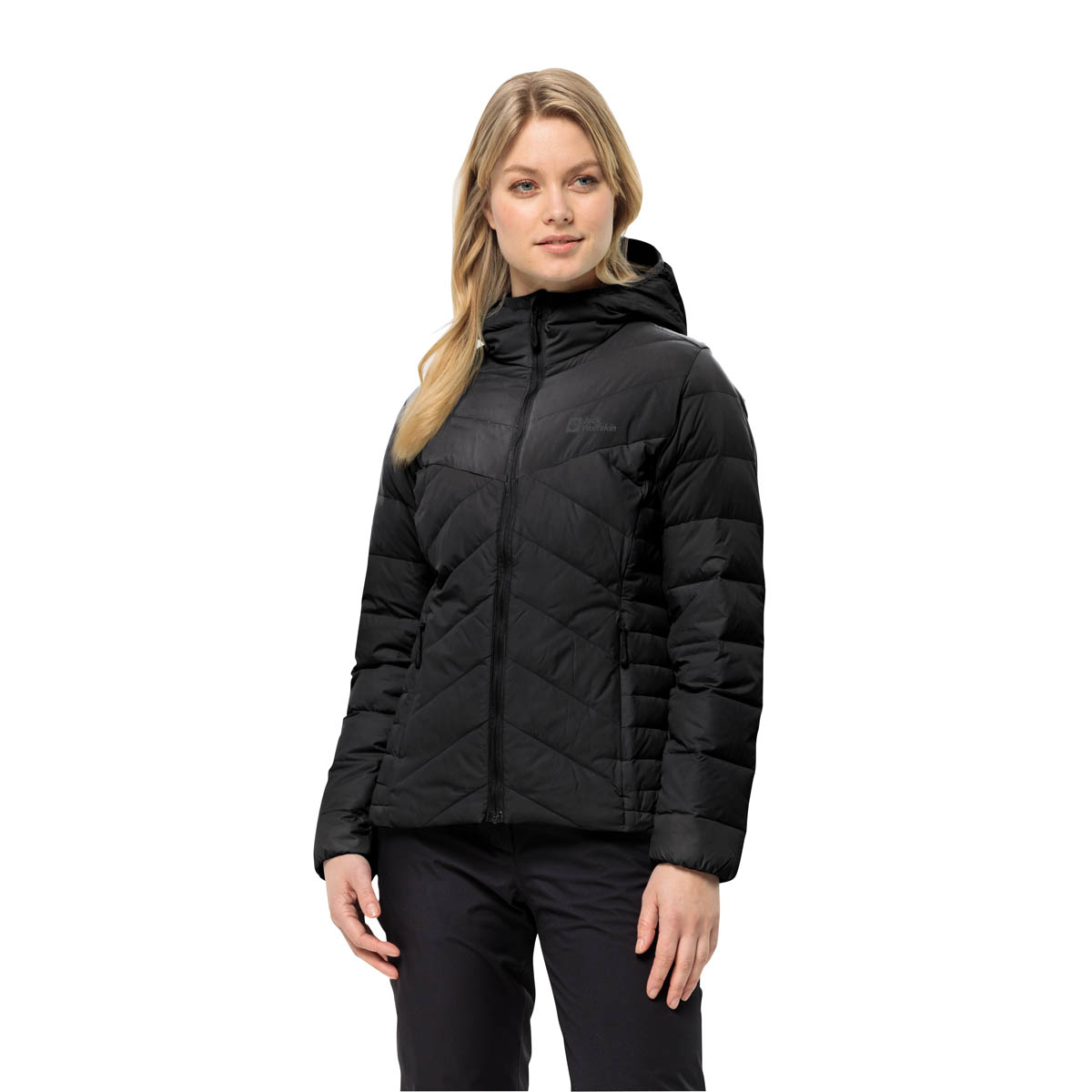 Damska kurtka puchowa Jack Wolfskin TUNDRA DOWN HOODY W black - L
