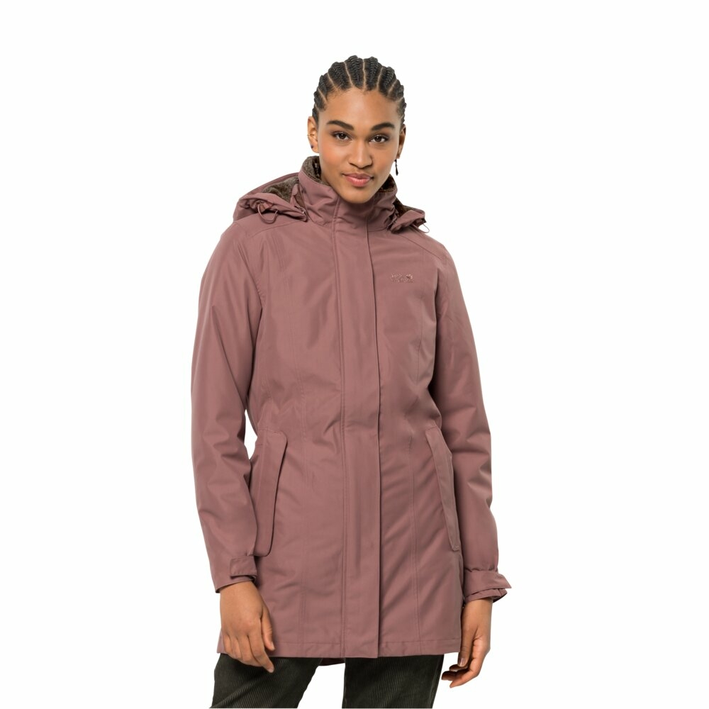 Płaszcz damski Jack Wolfskin MADISON AVENUE COAT afterglow - S