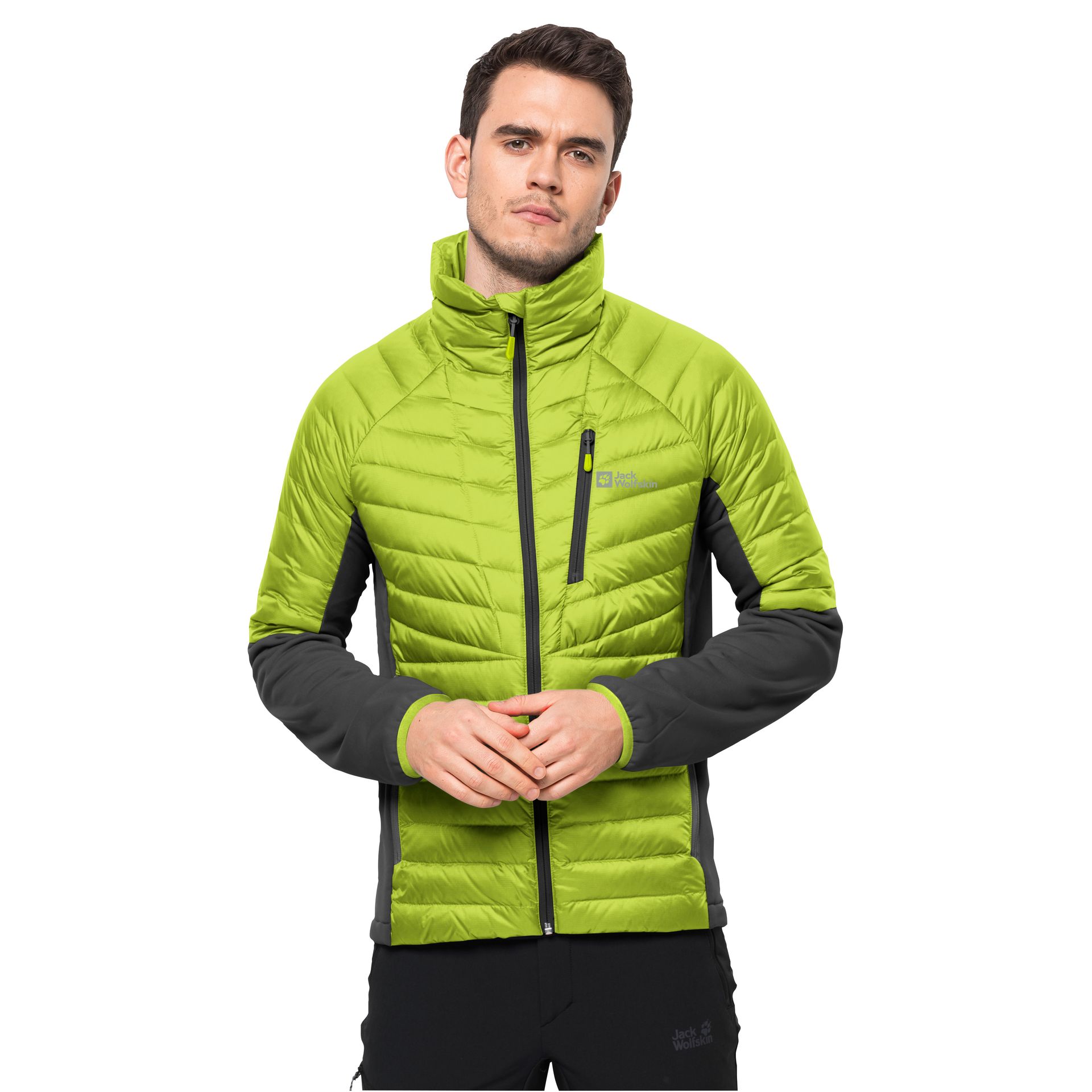 Męska kurtka puchowa Jack Wolfskin NEBELHORN DOWN HYBRID M lime - S