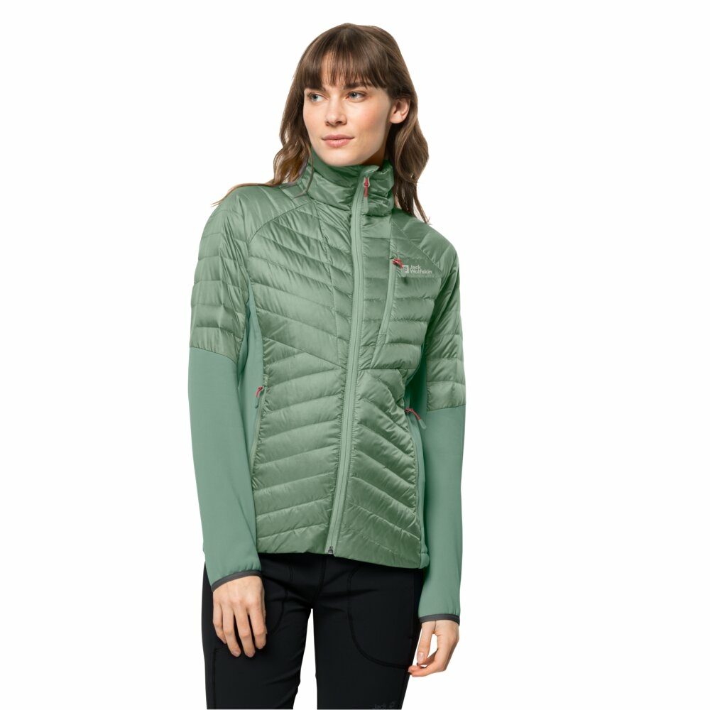 Damska kurtka puchowa Jack Wolfskin NEBELHORN DOWN HYBRID W granite green - XS