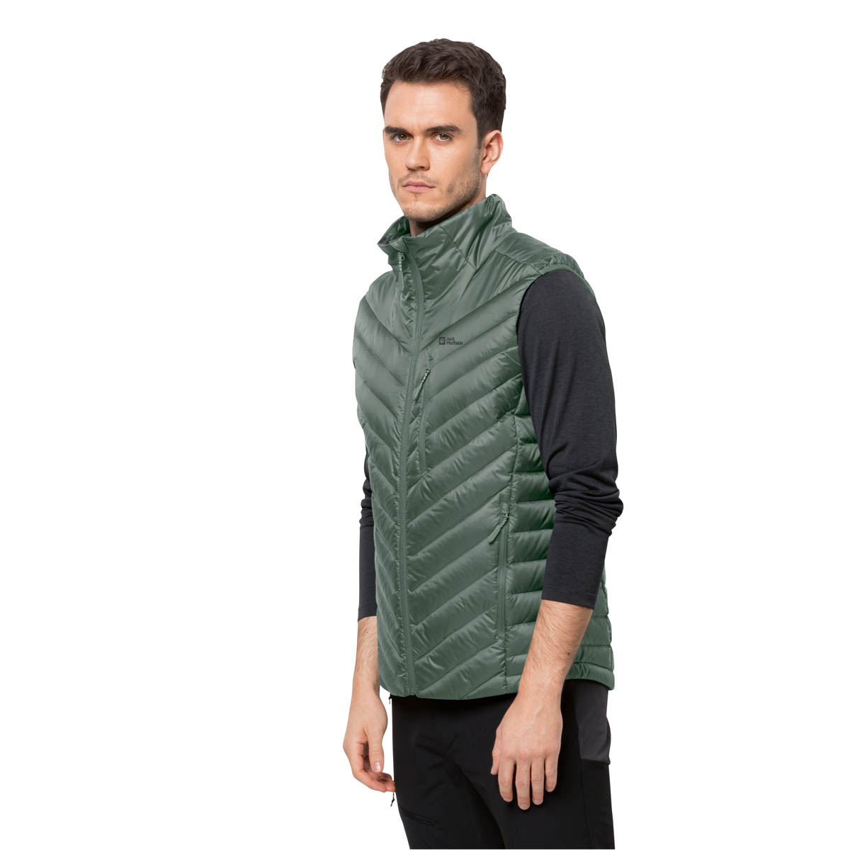 Męska kamizelka puchowa Jack Wolfskin PASSAMANI DOWN VEST M hedge green - S