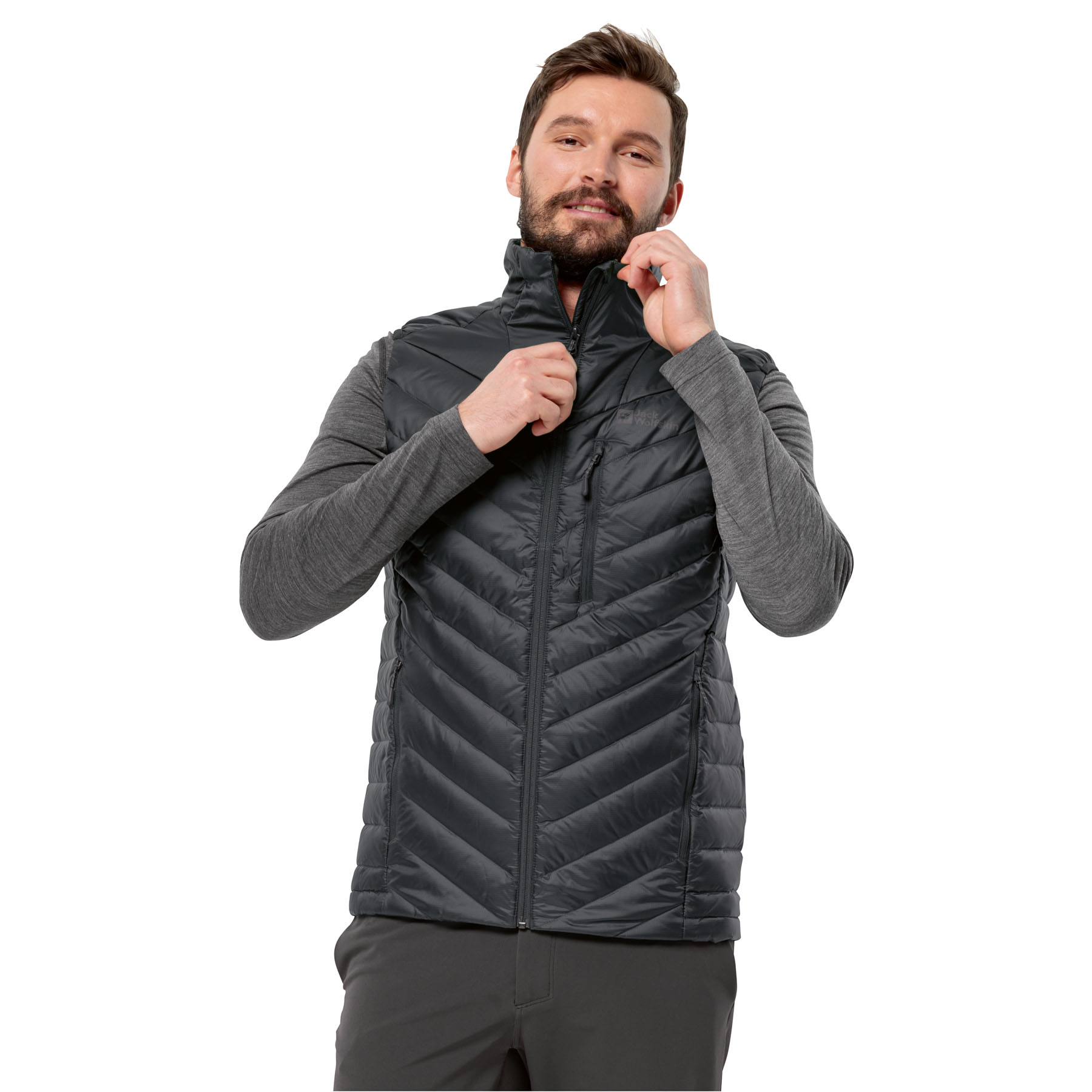 Męska kamizelka puchowa Jack Wolfskin PASSAMANI DOWN VEST M phantom - XL
