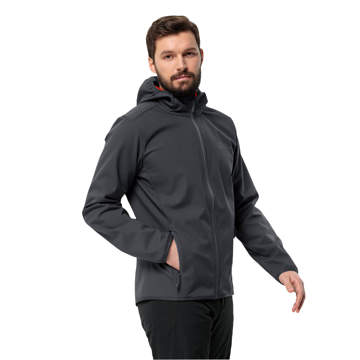 Męska kurtka softshellowa Jack Wolfskin BORNBERG HOODY M phantom - S