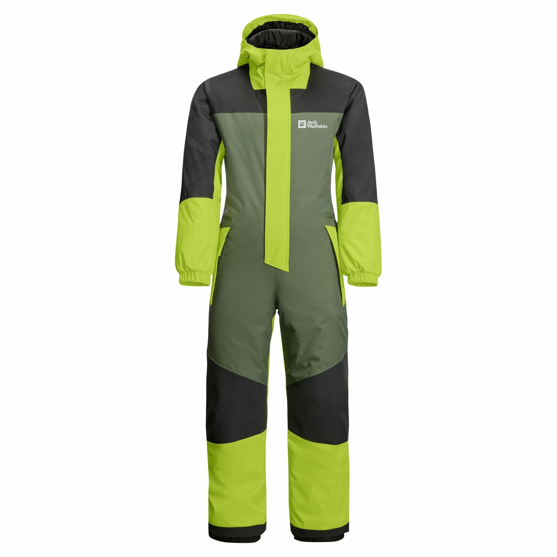 Dziecięcy kombinezon zimowy Jack Wolfskin ICY MOUNTAIN SUIT K thyme green - 104