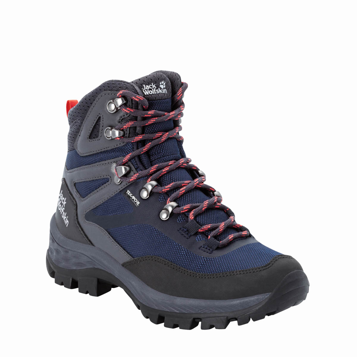 Buty damskie trekkingowe Jack Wolfskin REBELLION GUIDE TEXAPORE MID W blue / coral - 36