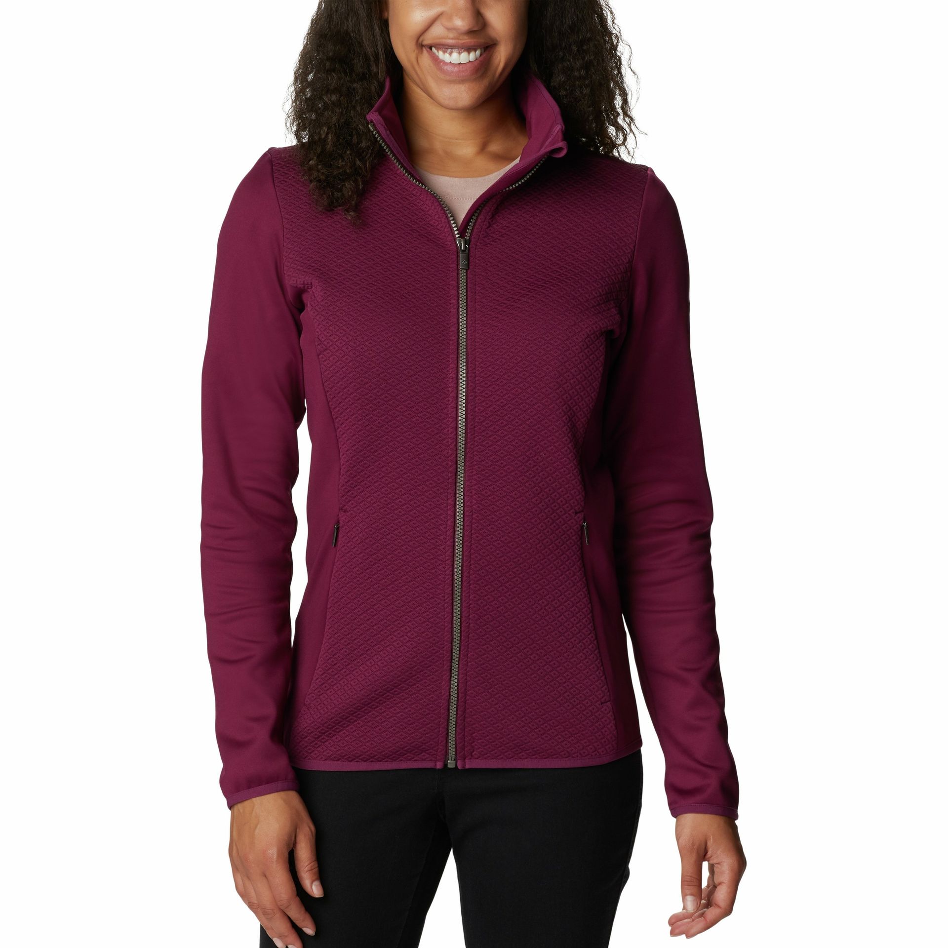 Damska bluza polarowa Columbia Roffe Ridge Full Zip Fleece marionberry - XS