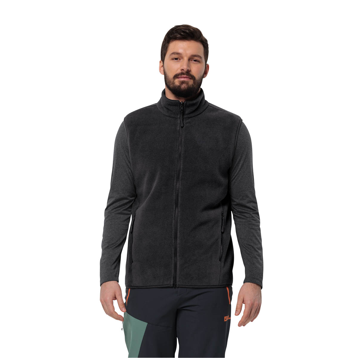 Męska kamizelka polarowa Jack Wolfskin WALDSTEIG FZ VEST M black - S