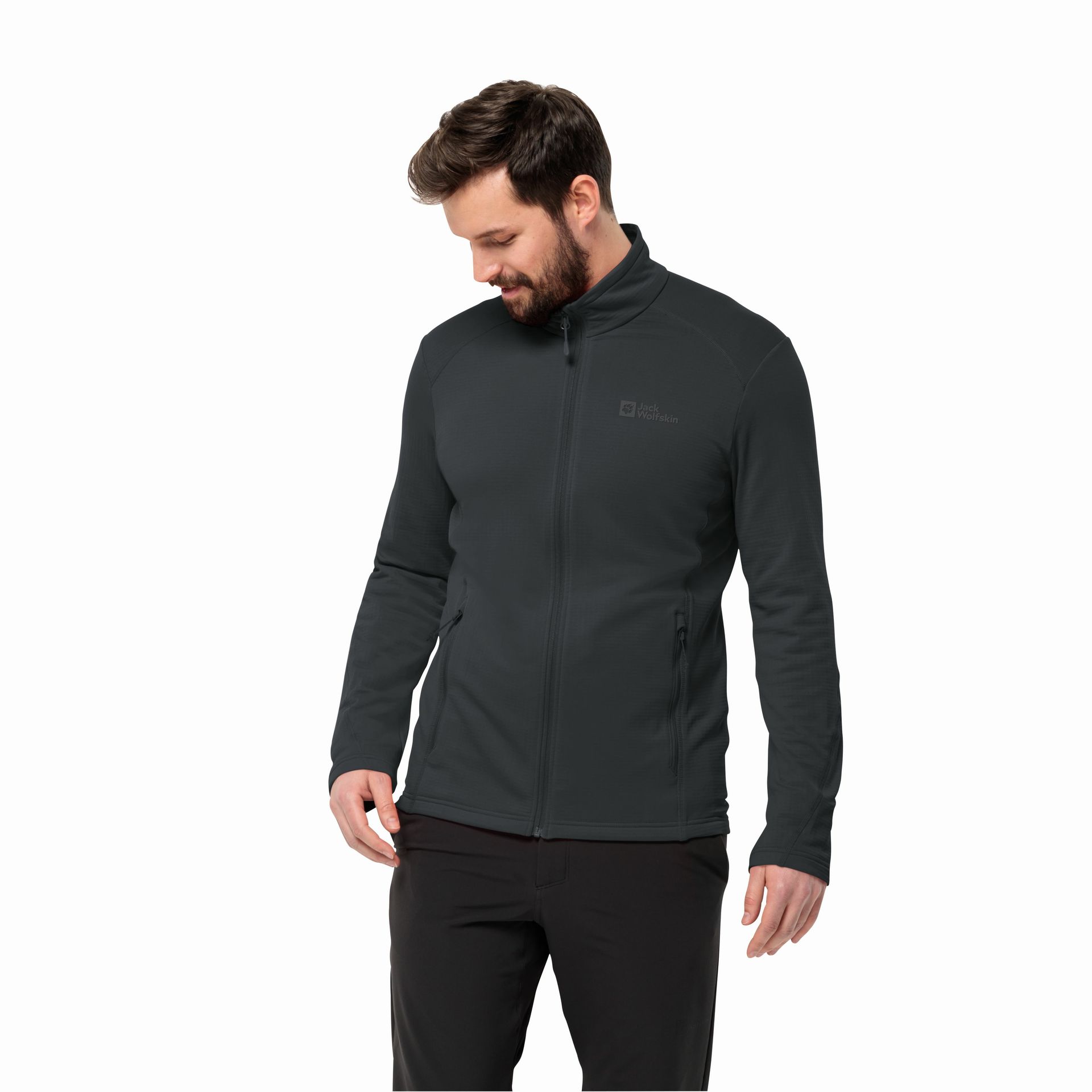 Męska kurtka polarowa Jack Wolfskin KOLBENBERG FZ M phantom - S