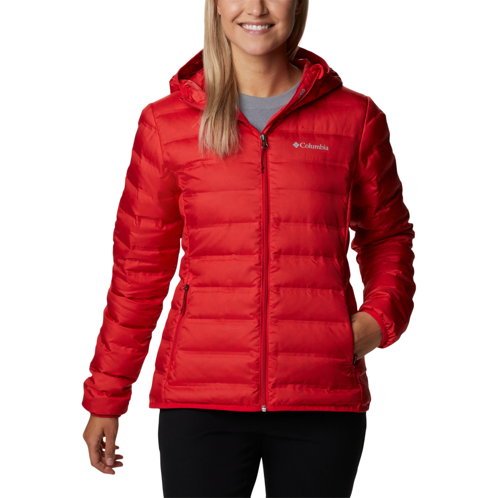 Damska kurtka puchowa Columbia Lake 22 Down Hooded Jacket red lily - S