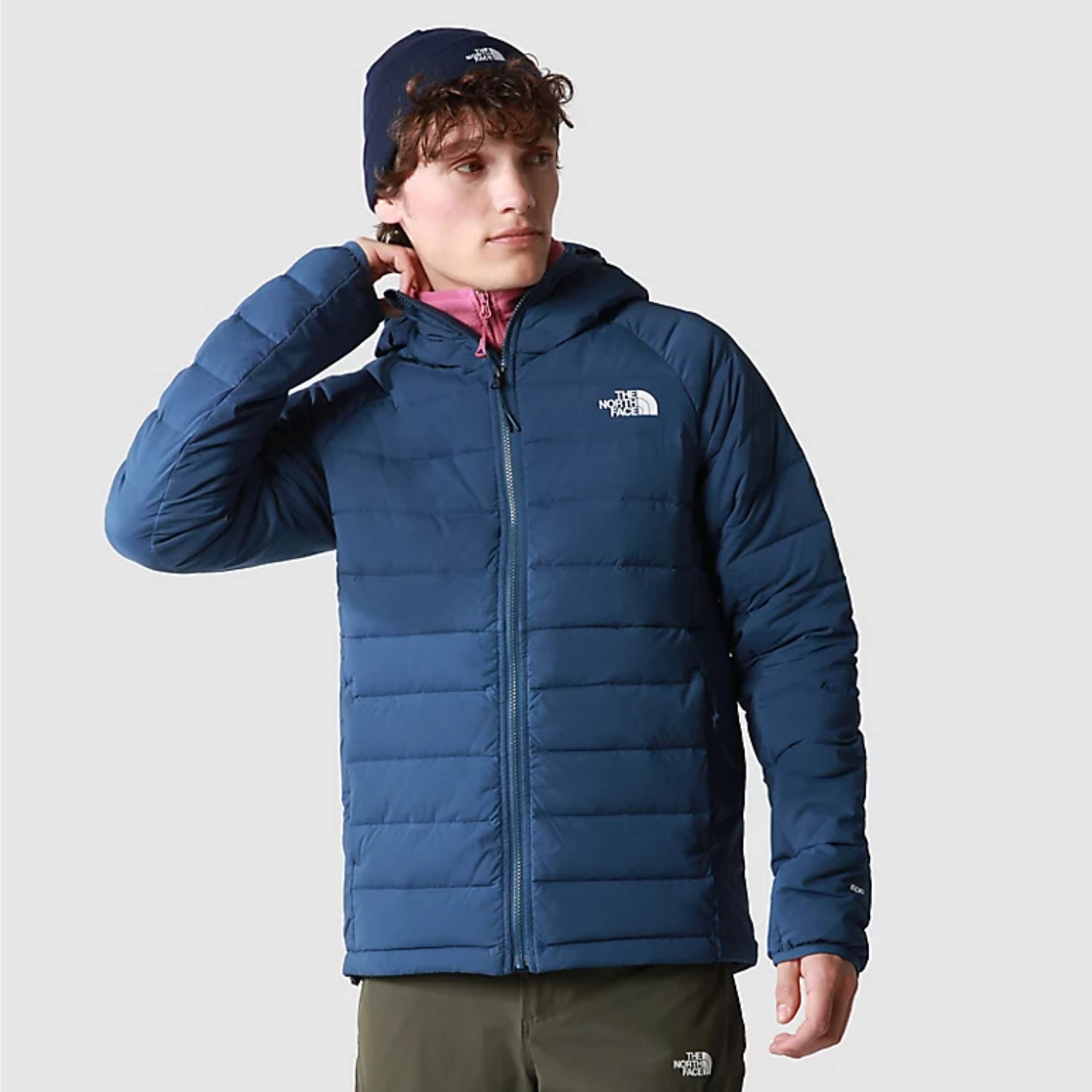 Kurtka męska The North Face Belleview Stretch Down Hoodie shady blue - XXL