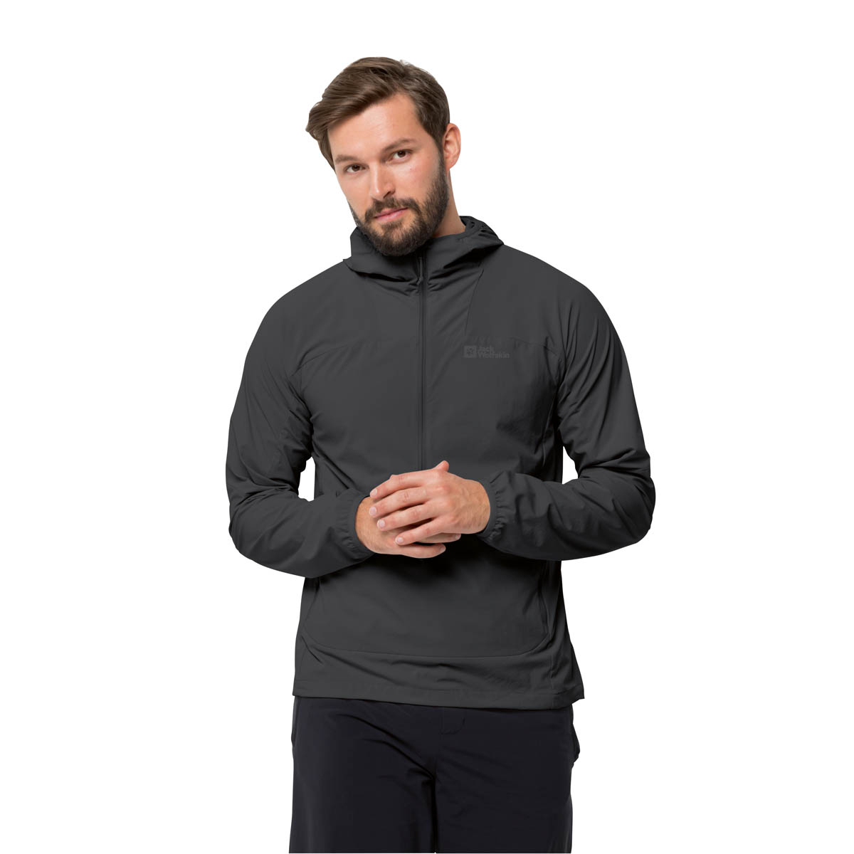 Męska kurtka softshellowa Jack Wolfskin PRELIGHT OVERHEAD M black - S