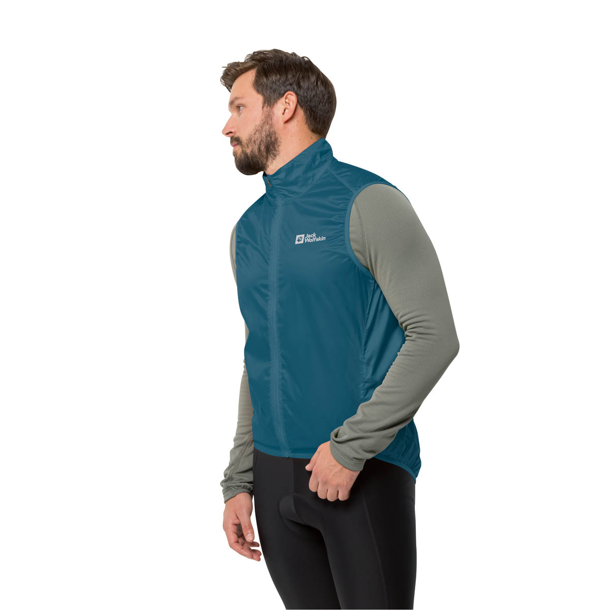 Męska kamizelka rowerowa Jack Wolfskin MOROBBIA WIND VEST M blue daze - S