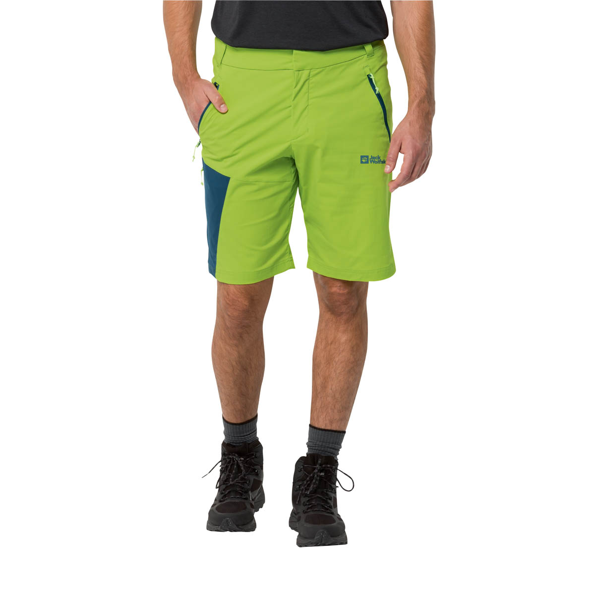 Krótkie spodenki męskie Jack Wolfskin GLASTAL SHORTS M fresh green - 46