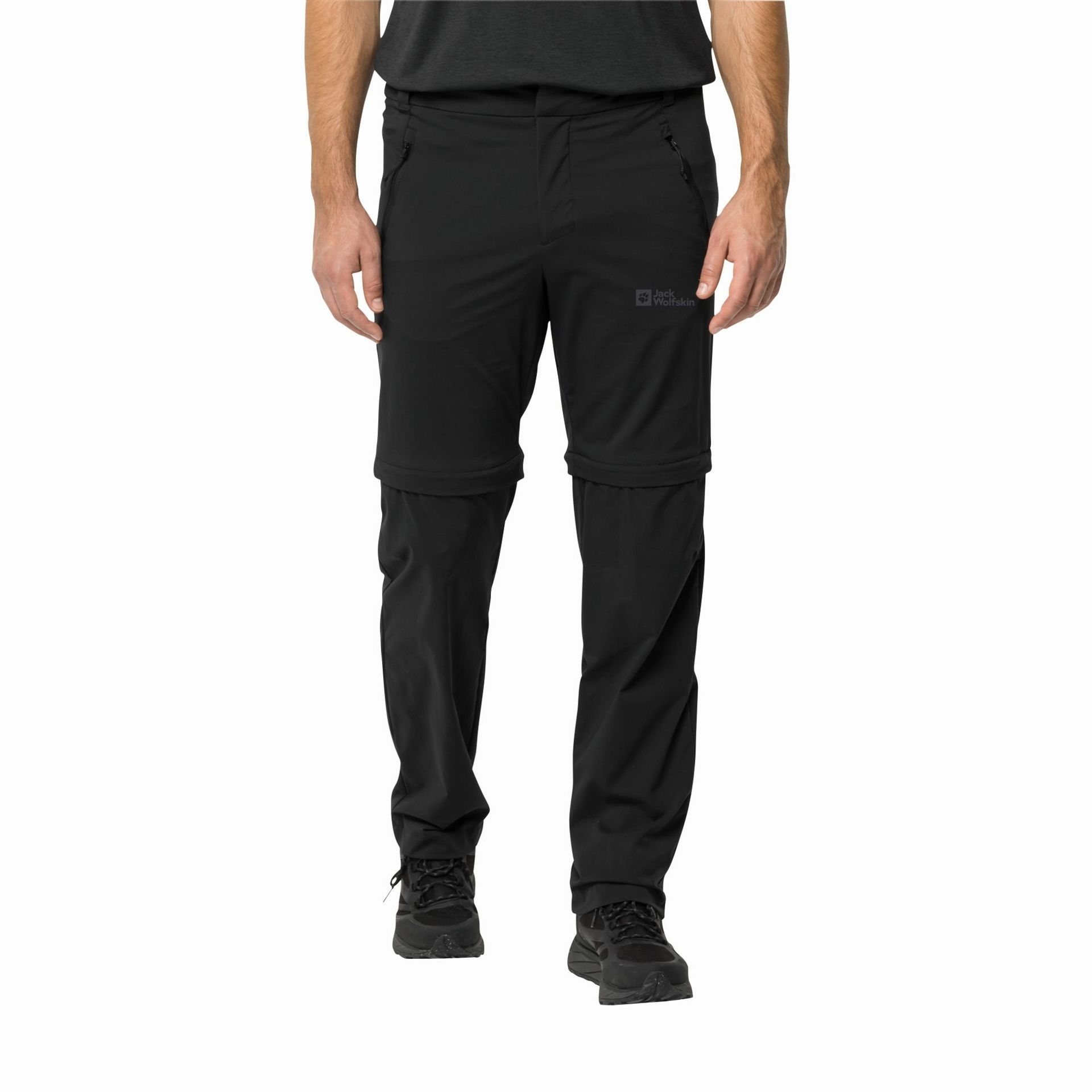Męskie spodnie softshellowe Jack Wolfskin GLASTAL ZIP OFF PANTS M black - 52S