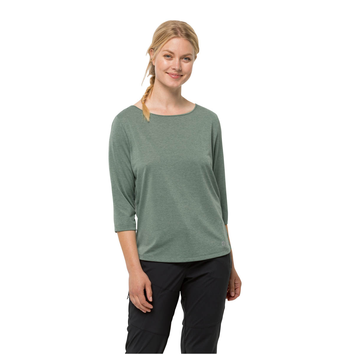 Koszulka damska Jack Wolfskin JWP 3/4 T W picnic green - S