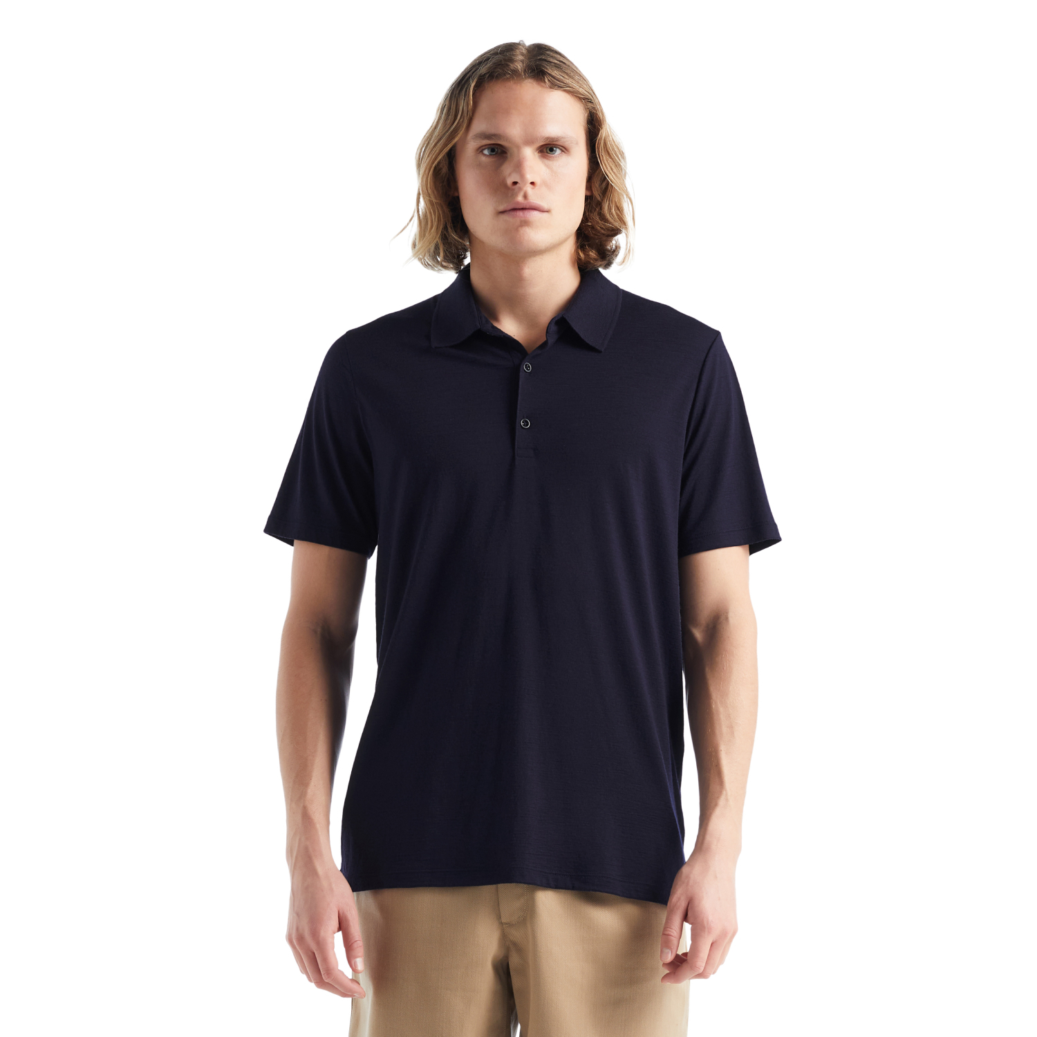 Męska koszulka Icebreaker Tech Lite II SS Polo midnight navy - XL