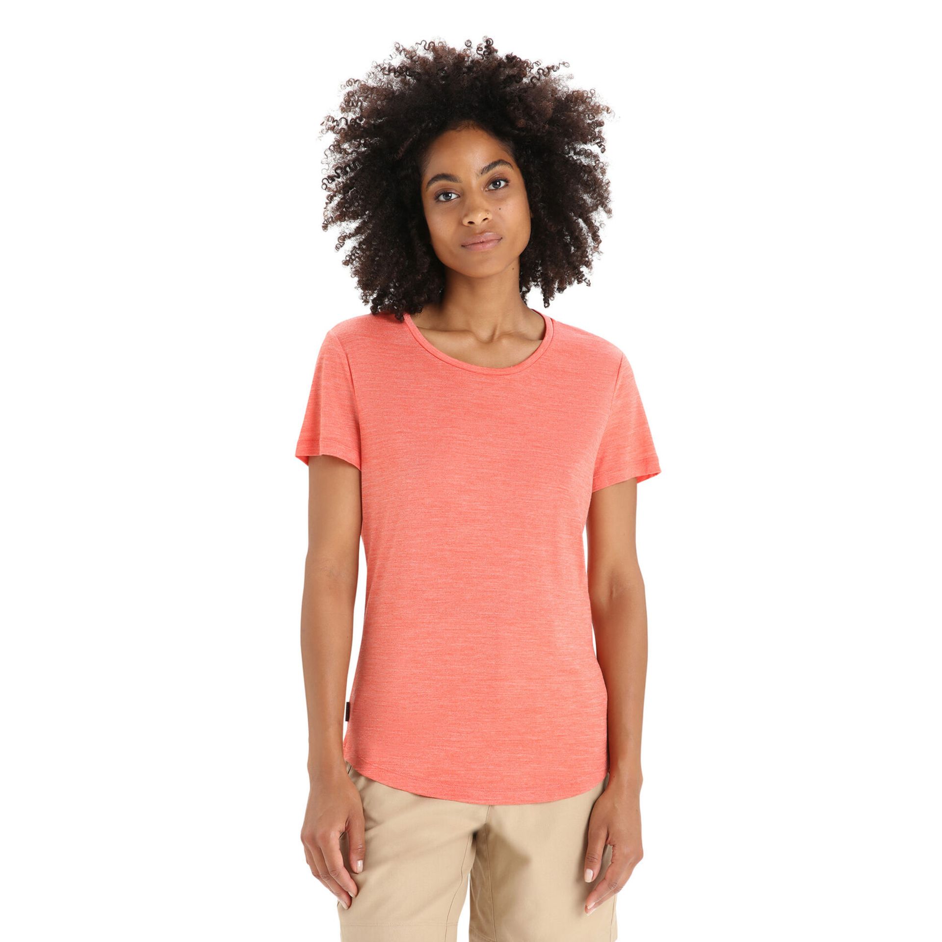 Damska koszulka termoaktywna Icebreaker Sphere II SS Tee vibrant earth heather - XS
