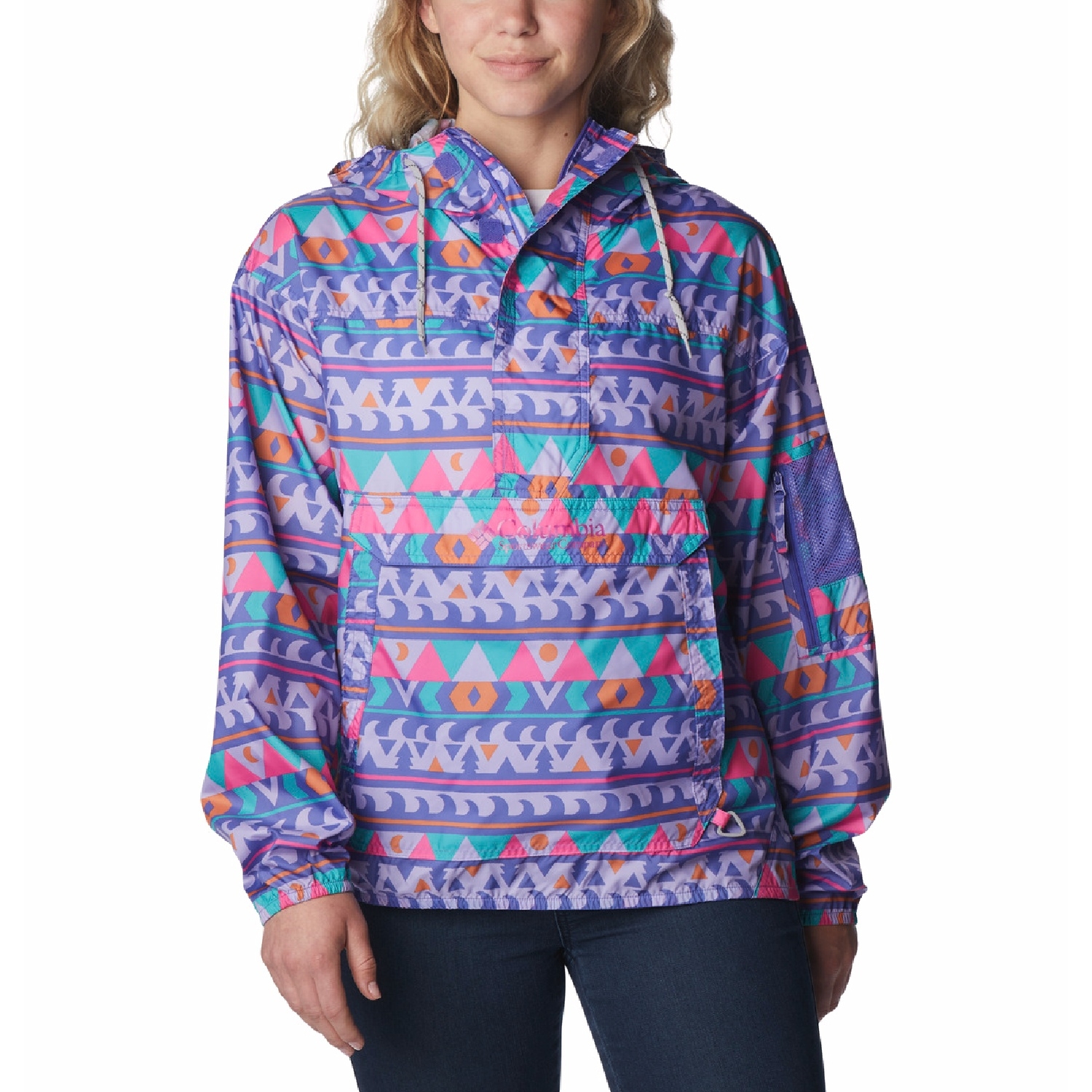 Kurtka wiatrówka damska Columbia Challenger Windbreaker purple lotus - XS
