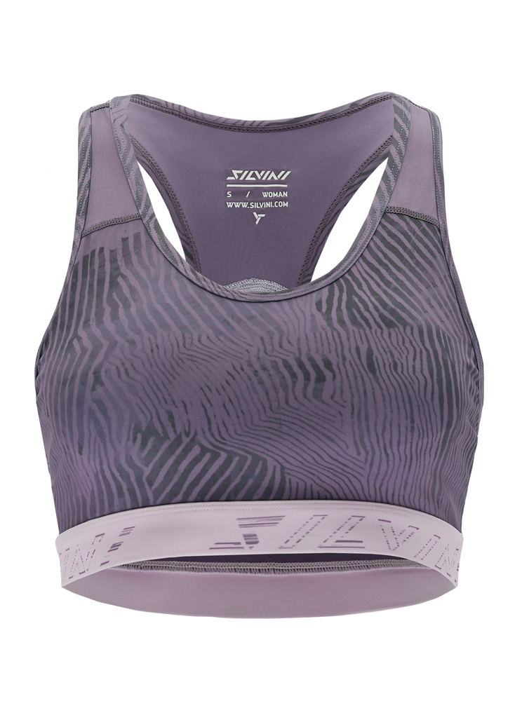 Biustonosz sportowy Silvini Bras Arnata plum/blush  - XL