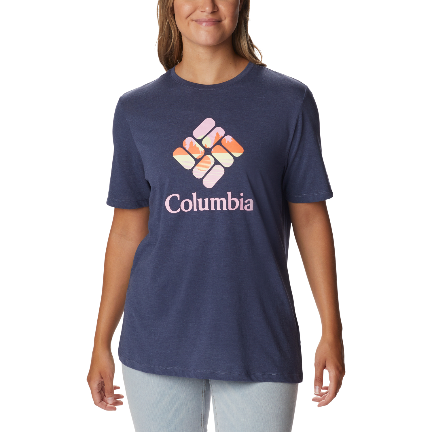 Koszulka damska Columbia Bluebird Day Relaxed nocturnal heather - XS