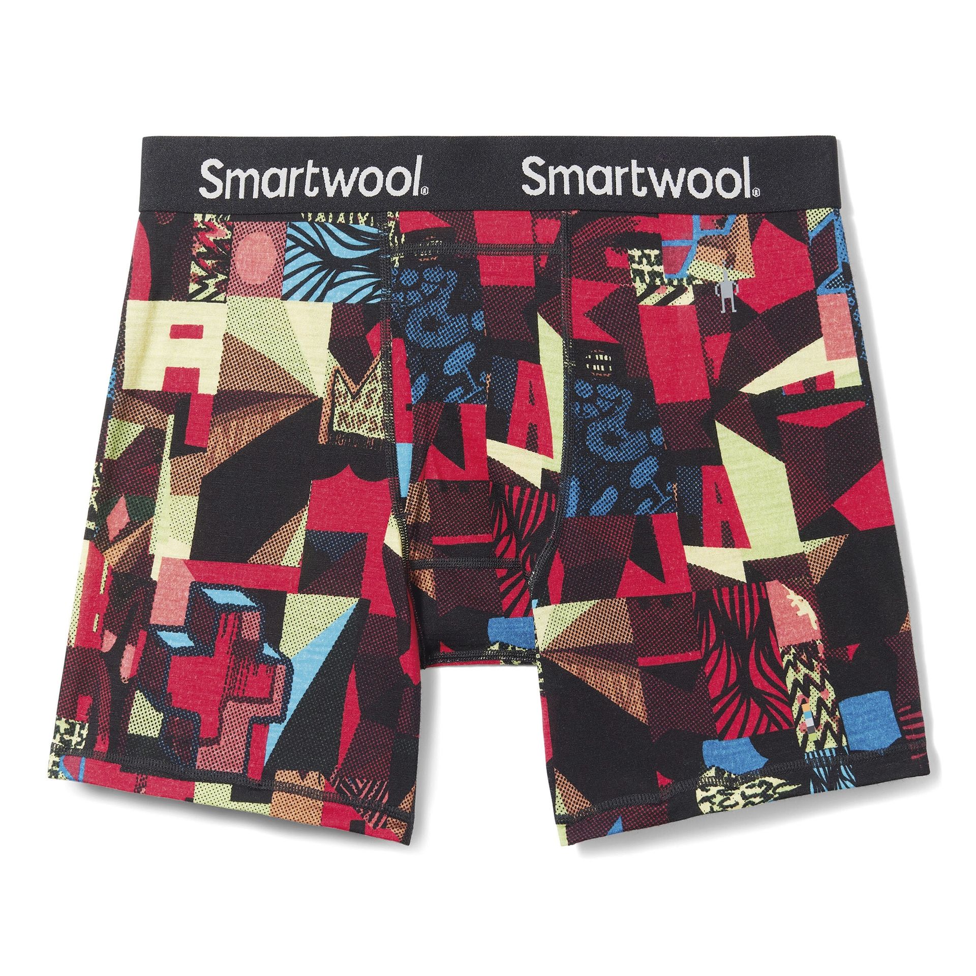 Bokserki męskie Smartwool Merino Print Boxer Brief  Jaime Molina rhythmic red print - S