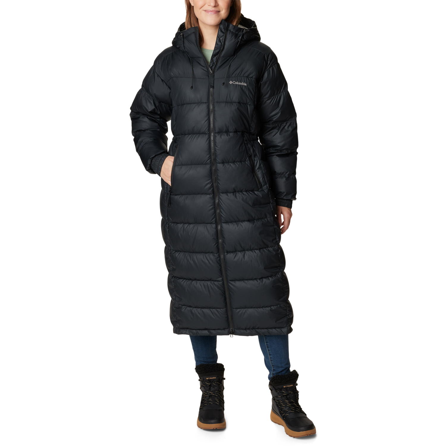 Damski płaszcz zimowy Columbia Pike Lake™ II Long Jacket black - L