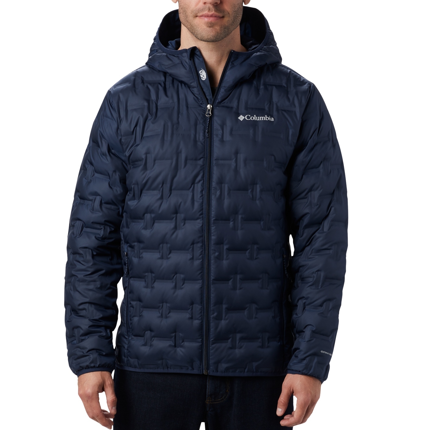 Męska kurtka puchowa Columbia Delta Ridge Down Hooded collegiate navy - XL