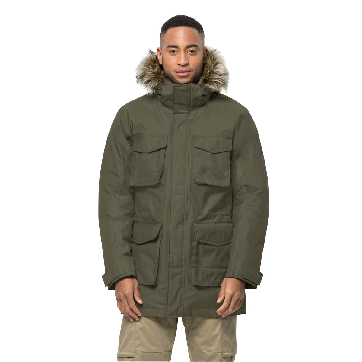 Męska parka Jack Wolfskin WINTERFROST DOWN PARKA M island moss - M