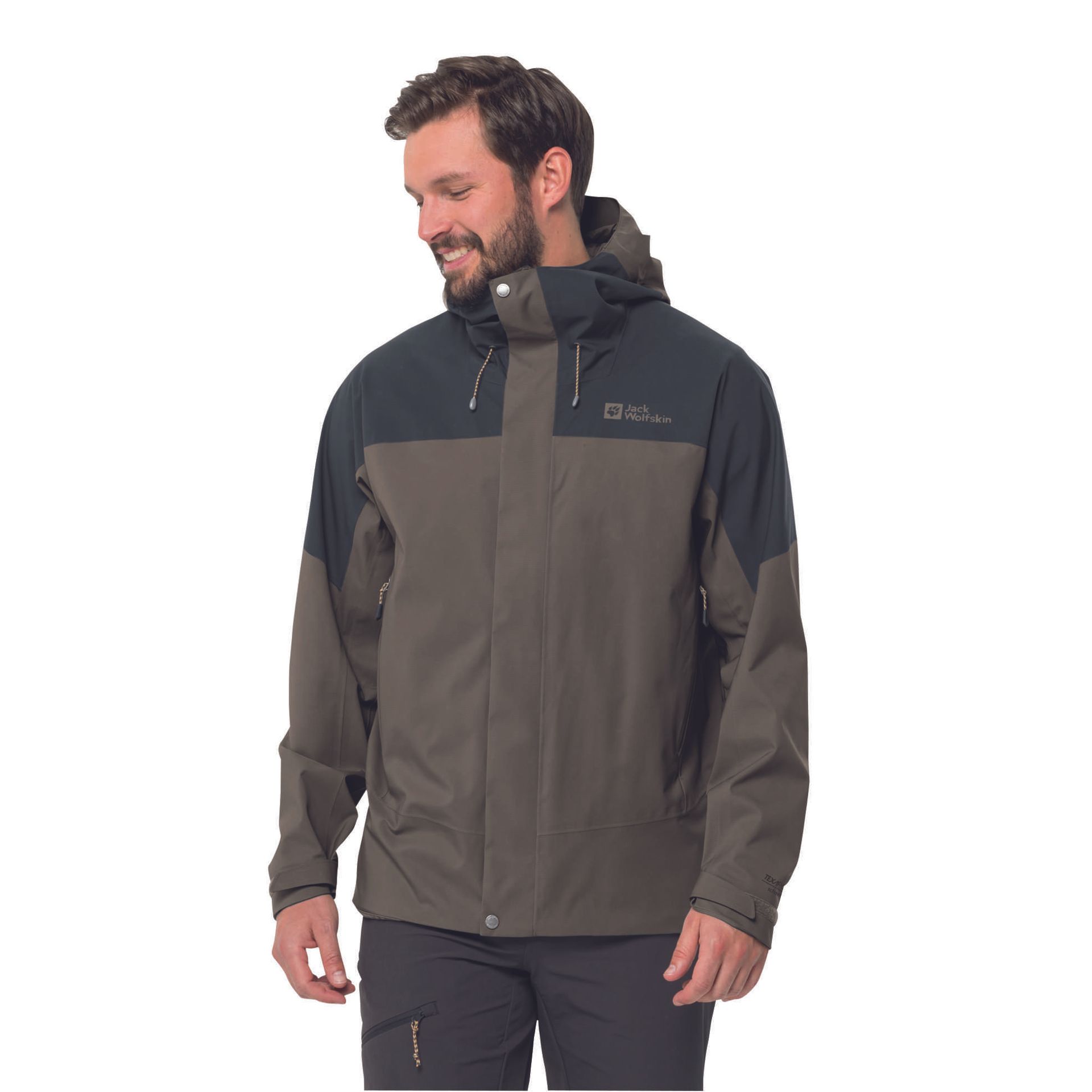 Męska kurtka Jack Wolfskin KAMMWEG 2L JKT M cold coffee - L