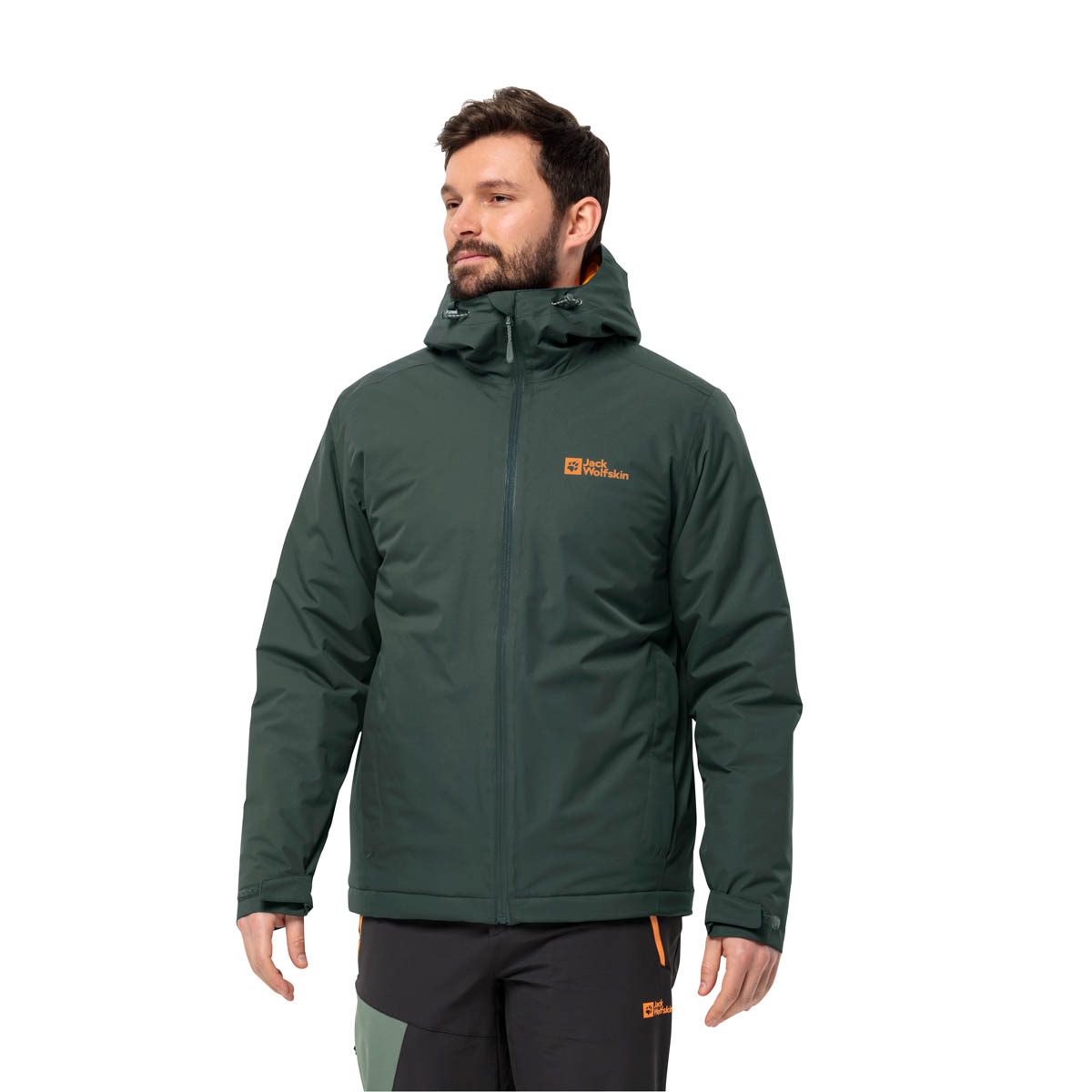 Męska kurtka  Jack Wolfskin WISPER INS JKT M black olive - XL
