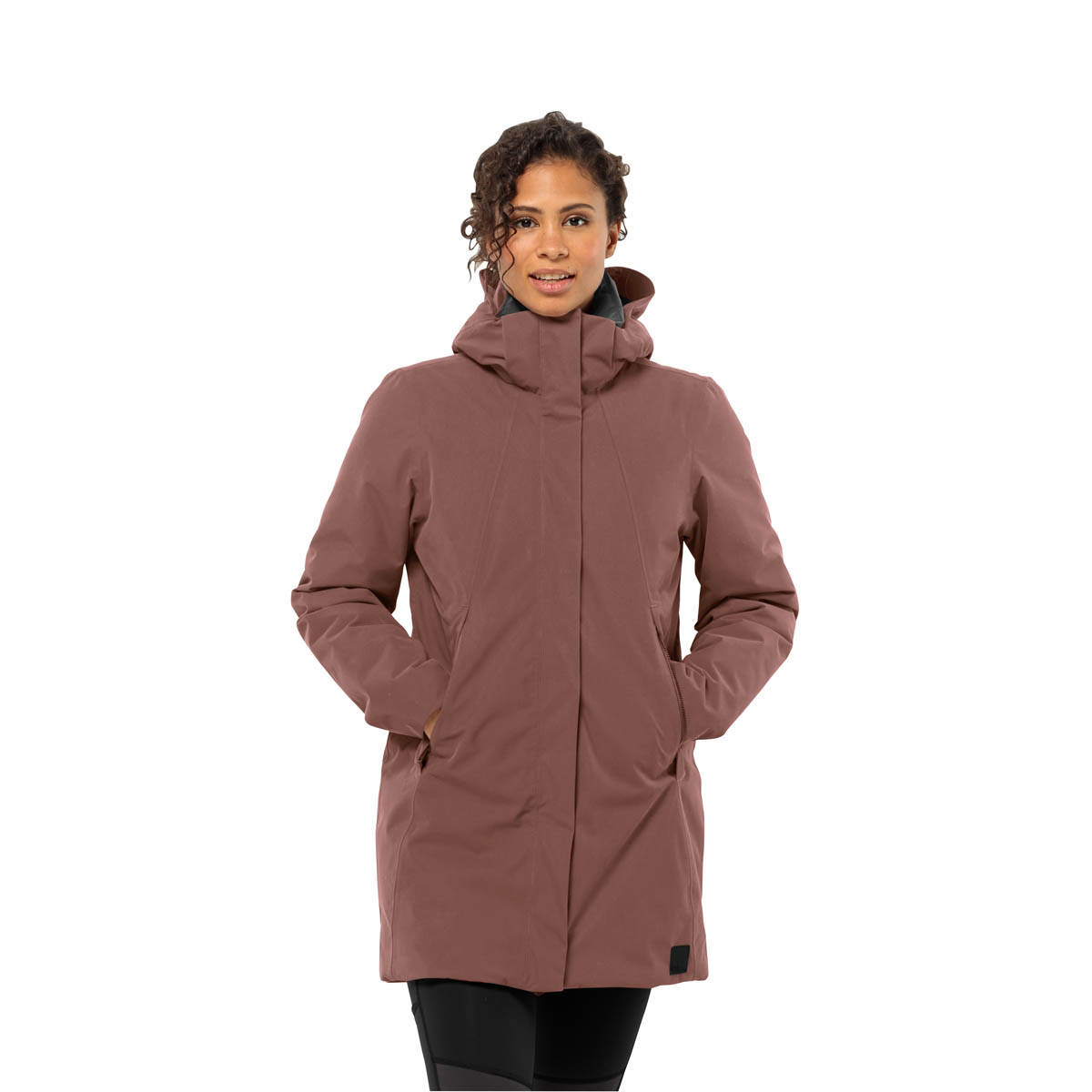 Damski płaszcz zimowy Jack Wolfskin SALIER COAT wild ginger - L