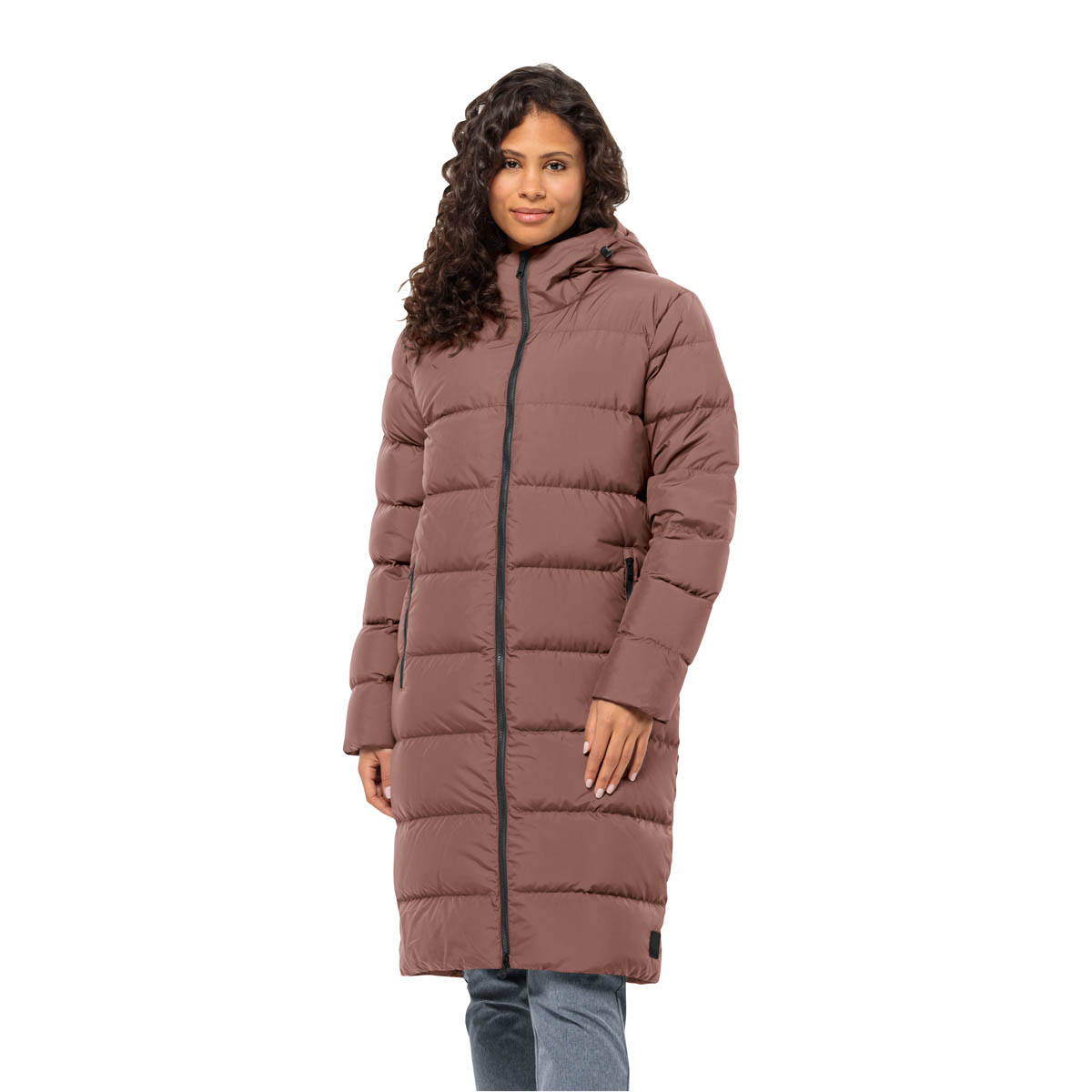 Damski płaszcz puchowy Jack Wolfskin FROZEN PALACE COAT W wild ginger - L