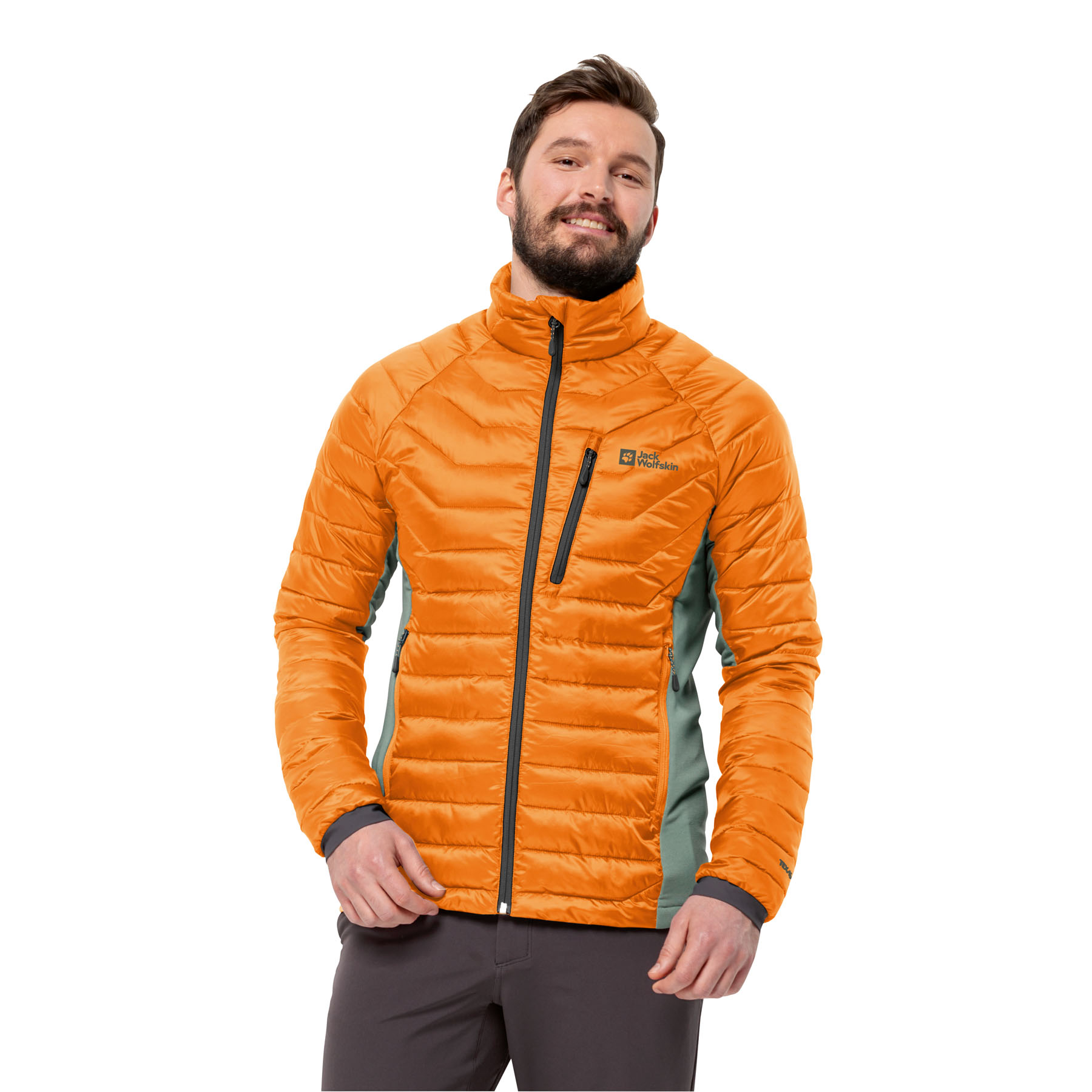 Męska kurtka hybrydowa Jack Wolfskin ROUTEBURN PRO INS JKT M dragon fire - S