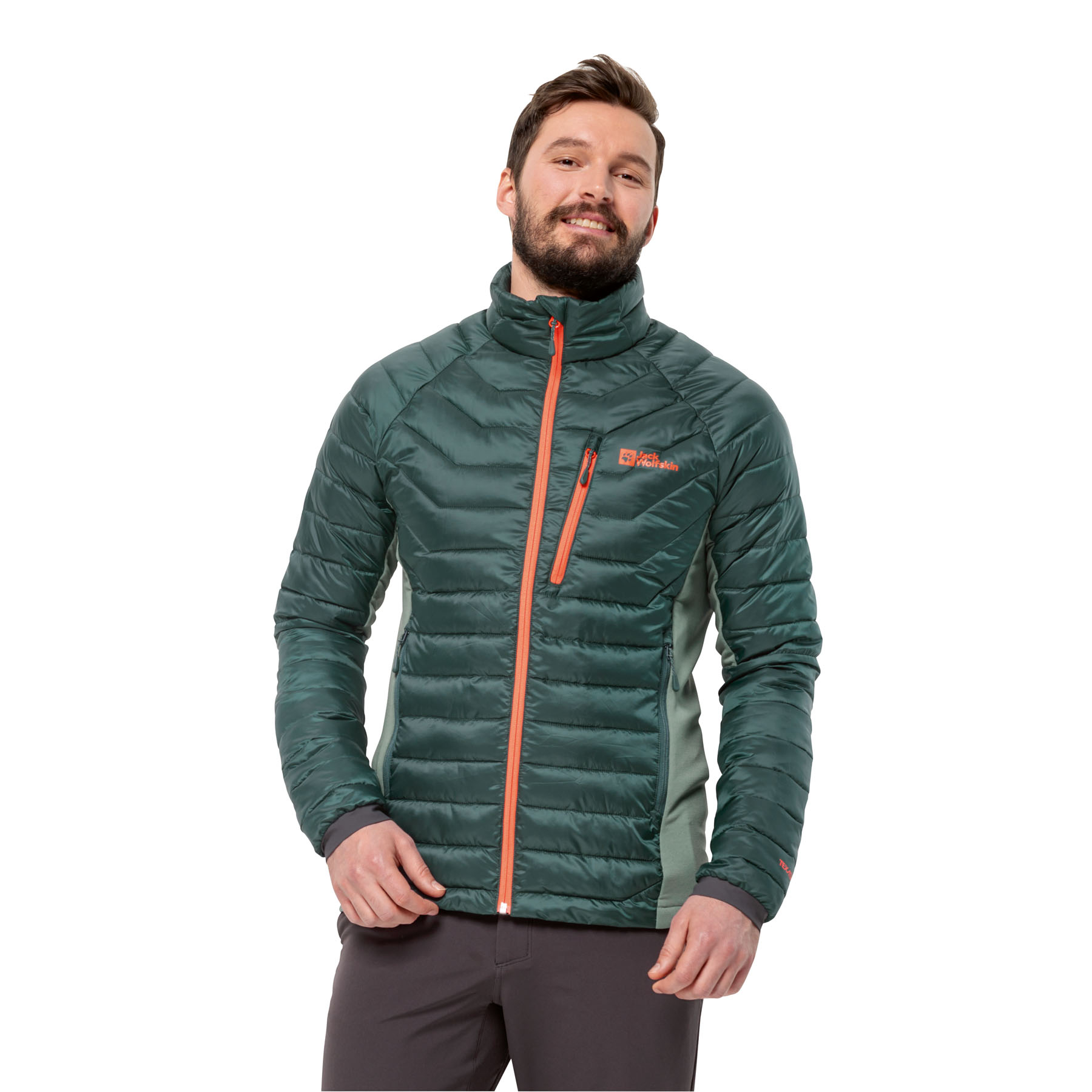 Męska kurtka hybrydowa Jack Wolfskin ROUTEBURN PRO INS JKT M black olive - S