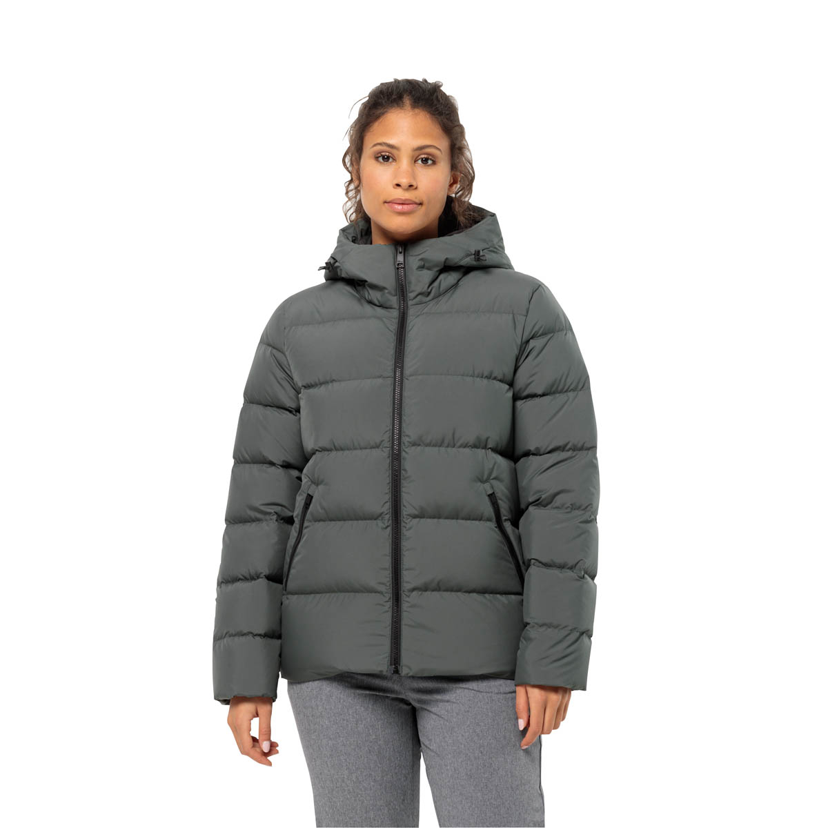 Damska kurtka puchowa Jack Wolfskin FROZEN PALACE JACKET W slate green - S