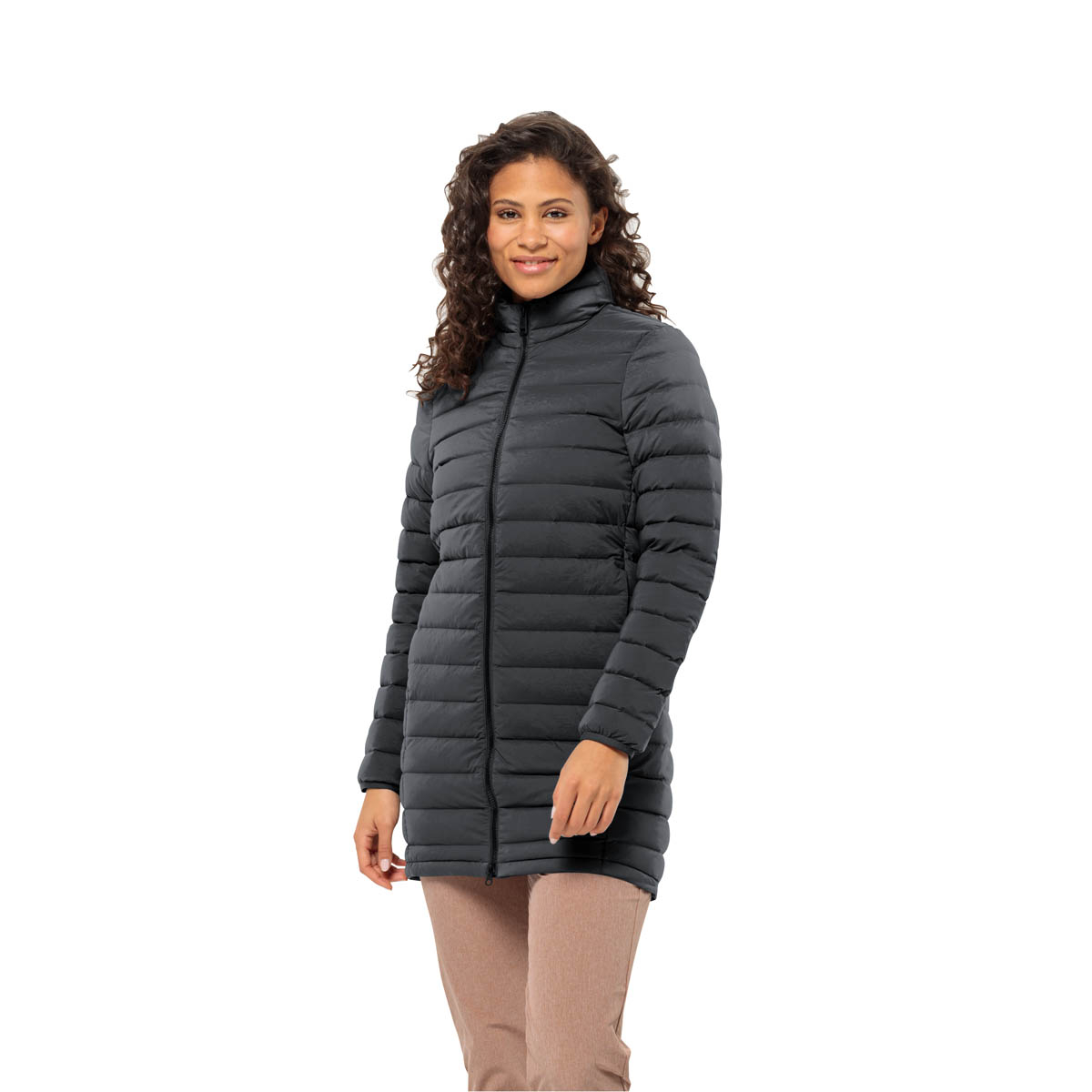 Damski płaszcz puchowy Jack Wolfskin ARCADEN COAT W phantom - M