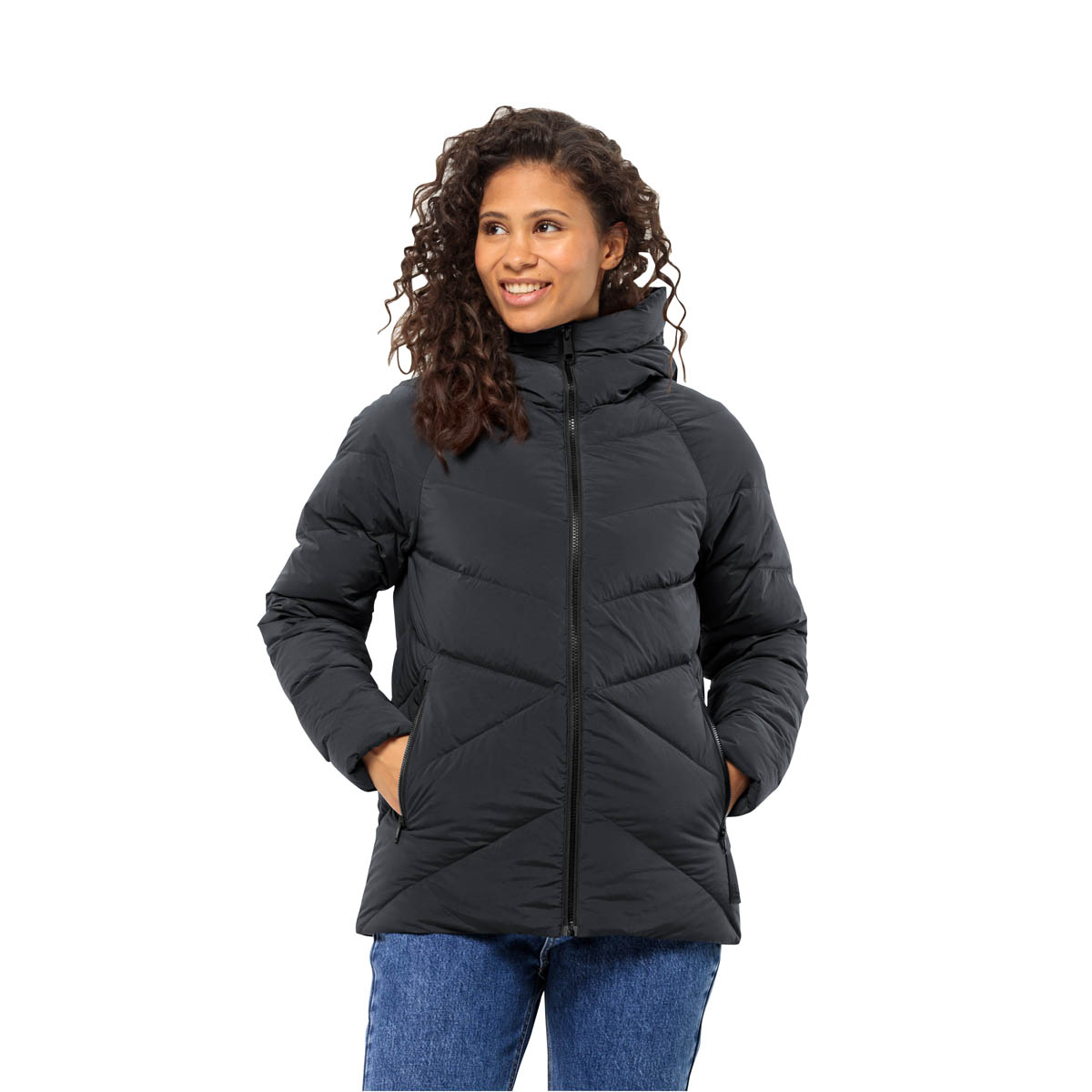 Damska kurtka puchowa Jack Wolfskin MARIENPLATZ JKT W phantom - M