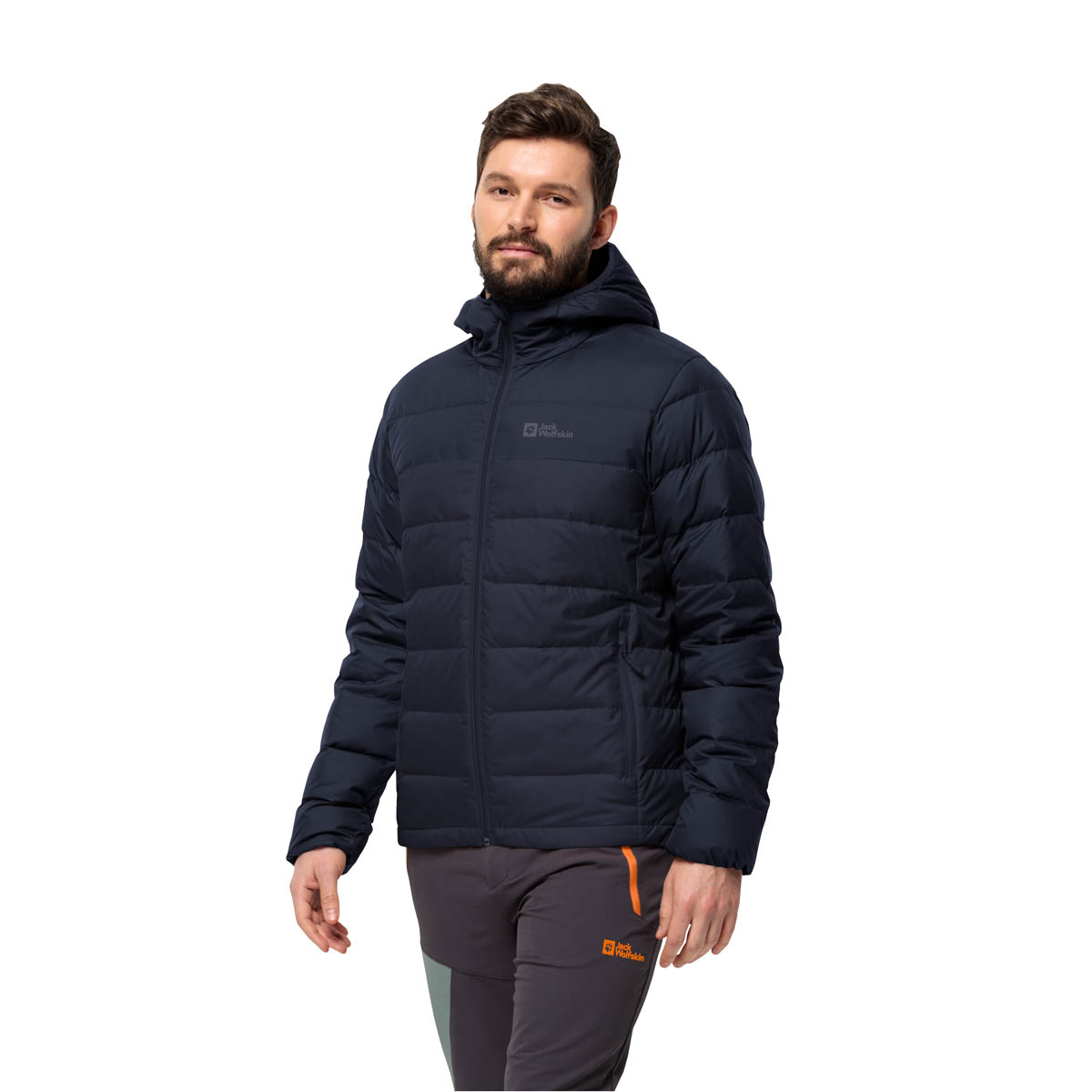 Męska kurtka puchowa Jack Wolfskin ATHER DOWN HOODY M night blue - M